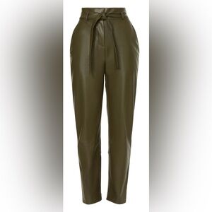 Peter Som Olive Green Tie-Waist Pants